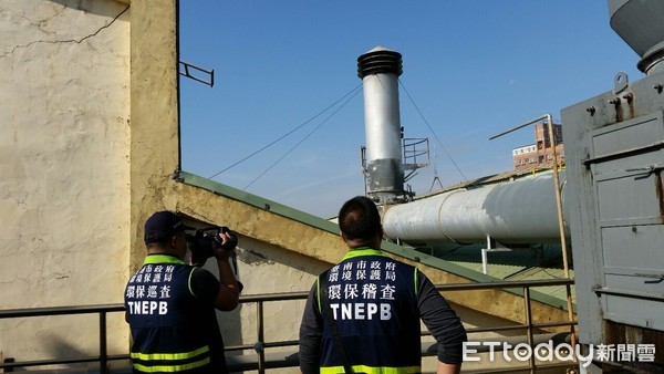 ▲台南市環保局結合南部污染源大執法，使用紅外線熱顯像儀建功。（圖／記者林悅翻攝）