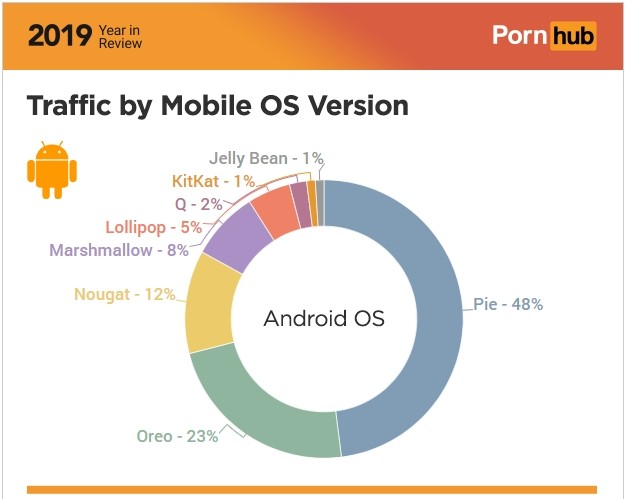 ▲▼PornHub發布年度回顧，意外揭示Android版本統計。（圖／取自PornHub）