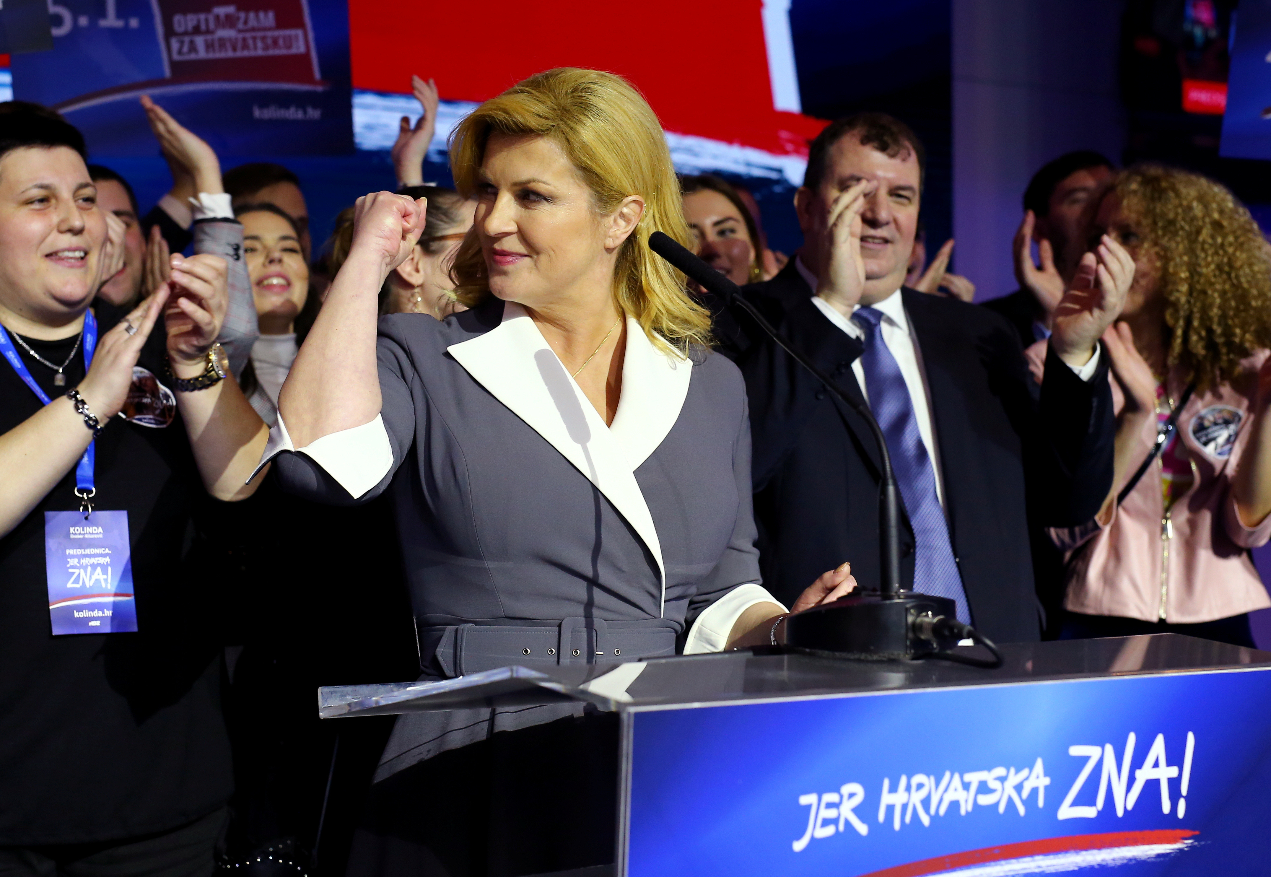 ▲▼克羅埃西亞現任女總統季塔洛維奇（Kolinda Grabar-Kitarovic），左派挑戰者米蘭諾維奇（Zoran Milanovic）。（圖／路透）