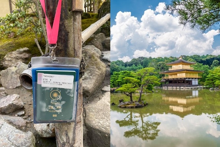 ▲▼民眾在京都金閣寺發現一本遺失的台灣護照。（圖／翻攝爆廢公社）