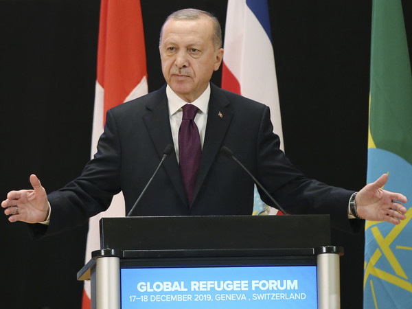 ▲土耳其總統艾爾段（Recep Tayyip Erdogan）於12月17日出席聯合國難民署（UNHCR）全球難民論壇。（圖／達志影像／美聯社）
