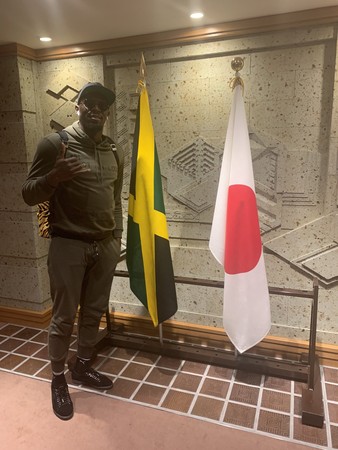 ▲博爾特(Usain Bolt)亮相東京。（圖／翻攝自推特）