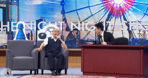 韓國瑜上《博恩夜夜秀》接受訪問影片，一天內破百萬點閱數，話題不斷。（圖／翻攝STR Network YouTube）