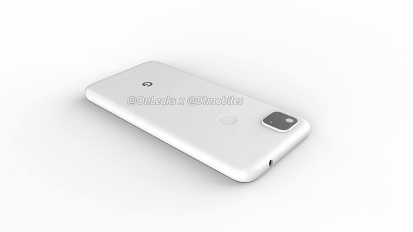 ▲▼Google Pixel 4a渲染圖。（圖／取自91 mobiles）