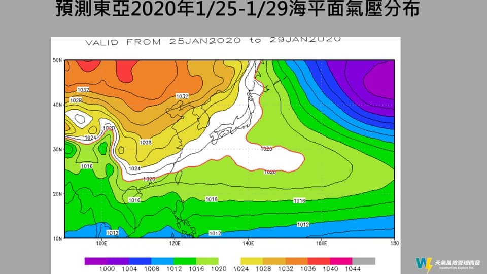 ▲▼未來45天台灣溫度趨勢預測。（圖／天氣風險）