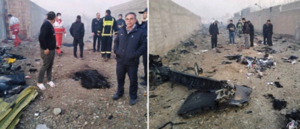 ▲▼ 推特流傳烏克蘭班機墜毀現場照。（圖／翻攝自推特Strategic Sentinel）