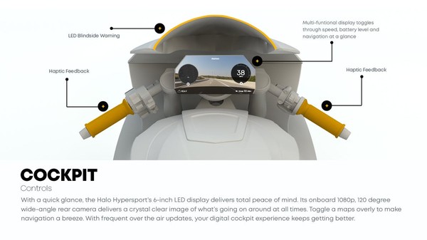 ▲具360°預警系統、可變騎士三角　Damon電動重機將未來化為現實。（圖／翻攝自Damon Motorcycles）