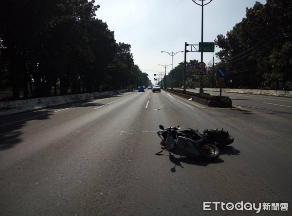 ▲旗山區10日發生死亡車禍。（圖／記者許宥孺翻攝）