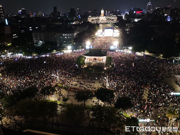 ▲▼2020凱道選前之夜，凱道8:30大景。（圖／記者湯興漢攝）