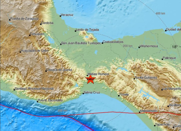 ▲▼墨西哥當地16日晚間8時7分發生規模5.0地震 。（圖／翻攝自EMSC）