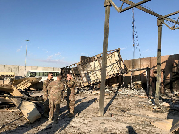 ▲▼ 美軍在伊拉克的阿薩德空軍基地被攻擊毀損。（圖／路透）