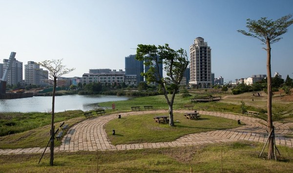 ▲桃園市青埔特區的青塘園是青埔特區中的最大賣點之一。（圖／桃園市府提供）