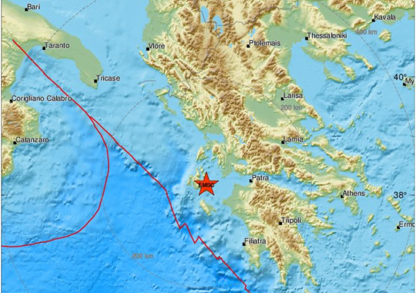 ▲▼ 希臘當地19日凌晨4時52分發生規模5.0地震。（圖／翻攝自EMSC）