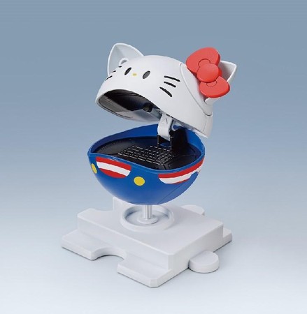 Hello Kitty造型的「哈囉機器人」。（翻攝自bandai-hobby.net）
