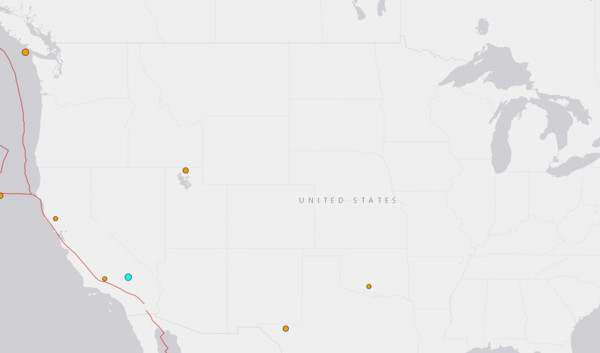 ▲▼美國加州發生芮氏規模4.6地震。（圖／翻攝自美國地質調查局）