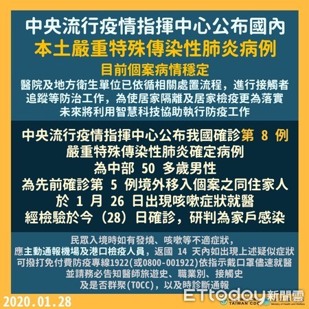 ▲為因應國內本土嚴重特殊傳染性肺炎,衛生單位正式依相關處置流程啟動防治措施。（圖／記者翁伊森翻攝）