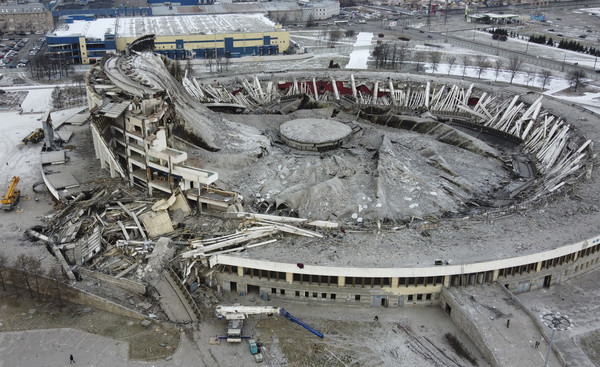 ▲俄羅斯體育館倒塌。（圖／達志影像／美聯社）