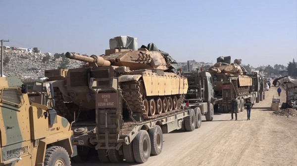 ▲土耳其軍隊在敘利亞北部的伊德利卜省（Idlib）。（圖／達志影像／美聯社）