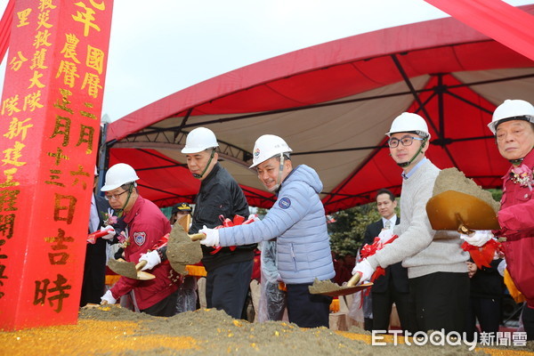 ▲ 萬里消防分隊新建廳舍動土 預計2021年6月完工提升救災救護能量。（圖／新北市消防局提供）