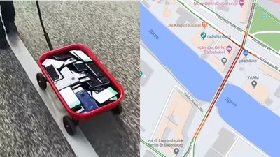 一個人塞爆馬路！「地圖駭客」騙過GoogleMap　帶99台手機癱瘓路況