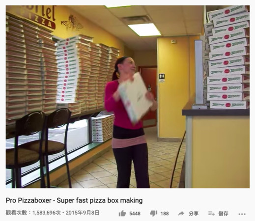 ▲《寄生上流》「快速折披薩盒影片」爆紅。（圖／翻攝自YouTube）