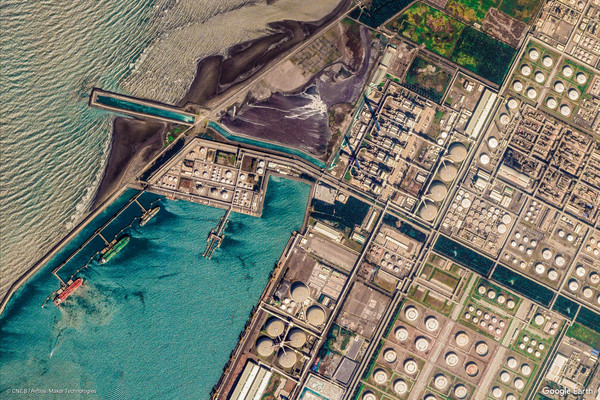 ▲▼Google Earth View的鳥瞰圖-雲林麥寮工業區。（圖／取自Google Earth View）
