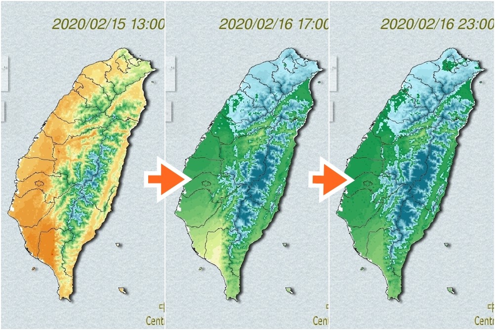 ▲▼急凍番薯！寒流發威「猛降13℃」五股出現7.8℃　最強時刻登場冷3天。（圖／中央氣象局）