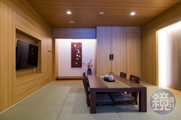 除了中西合璧的裝潢設計，也有很日式的和室風格。