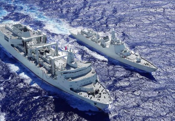 ▲▼解放軍海軍查干湖號是901型綜合補給艦，在西太平洋第三島鏈為其他艦艇補給。（圖／翻攝自大陸軍媒）