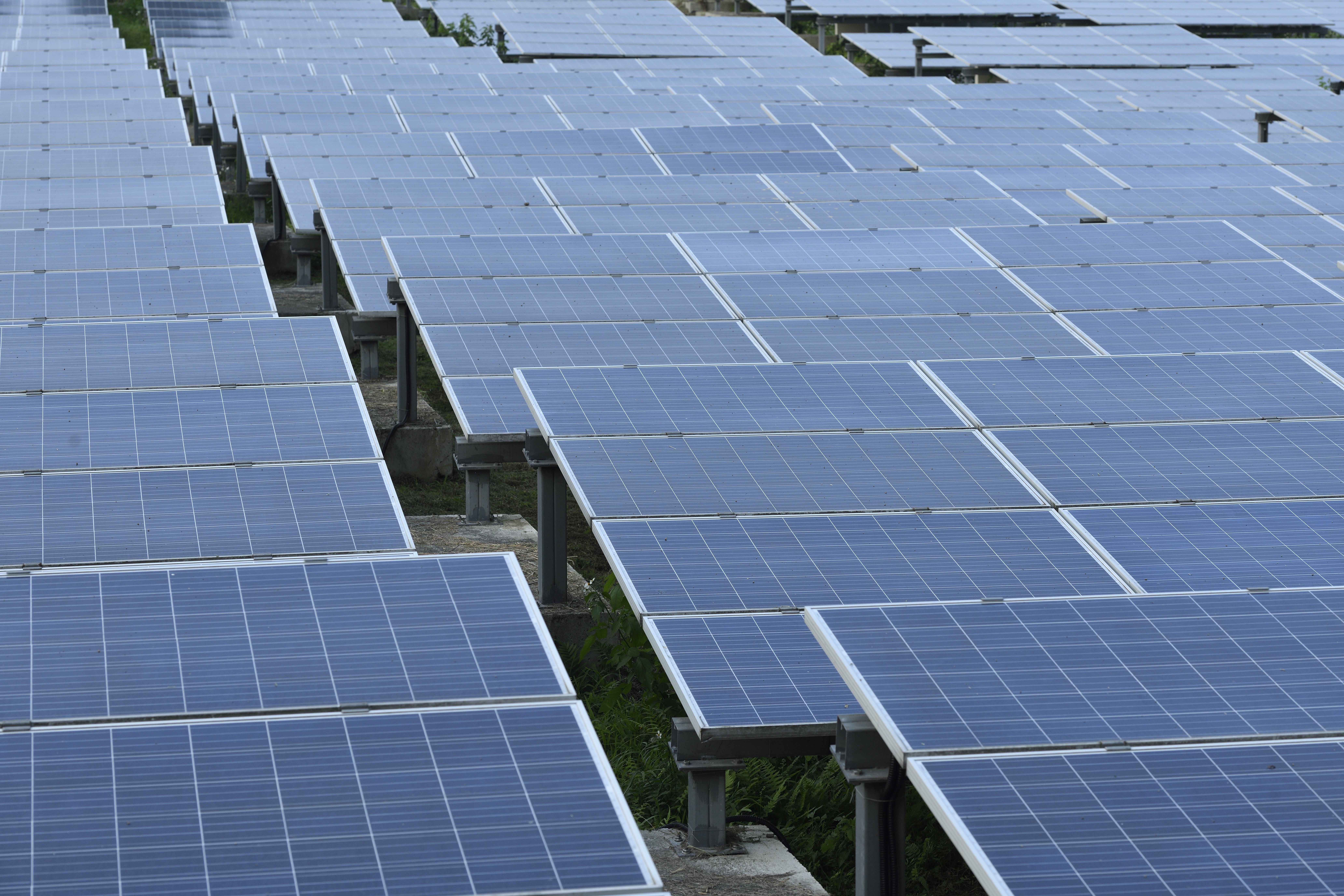 ▲▼太陽能光電板,太陽能發電,光電,台北能源之丘,綠能,再生能源,非核家園,大同公司。（圖／記者湯興漢攝）