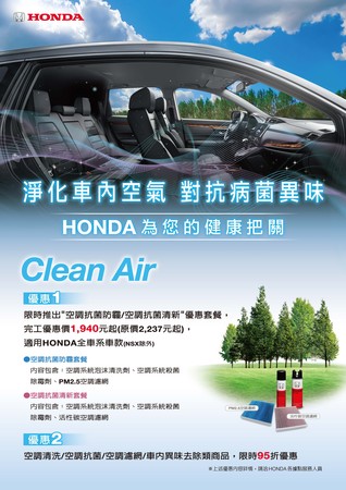 台灣Honda因應新冠肺炎推內裝清潔專案　再也不用自己拿酒精胡亂嚕（圖／翻攝自Honda）