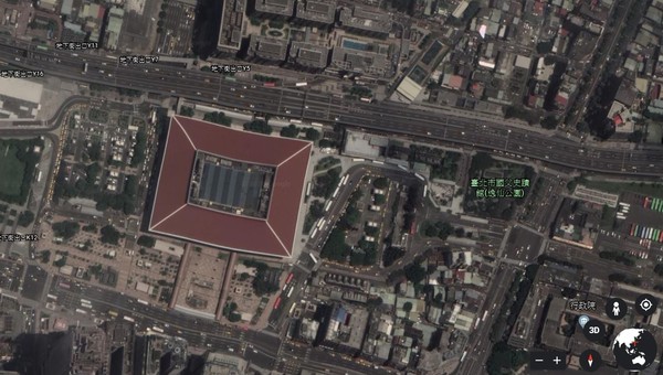 ▲Google Earth,衛星圖,台北車站。（圖／Google Earth）