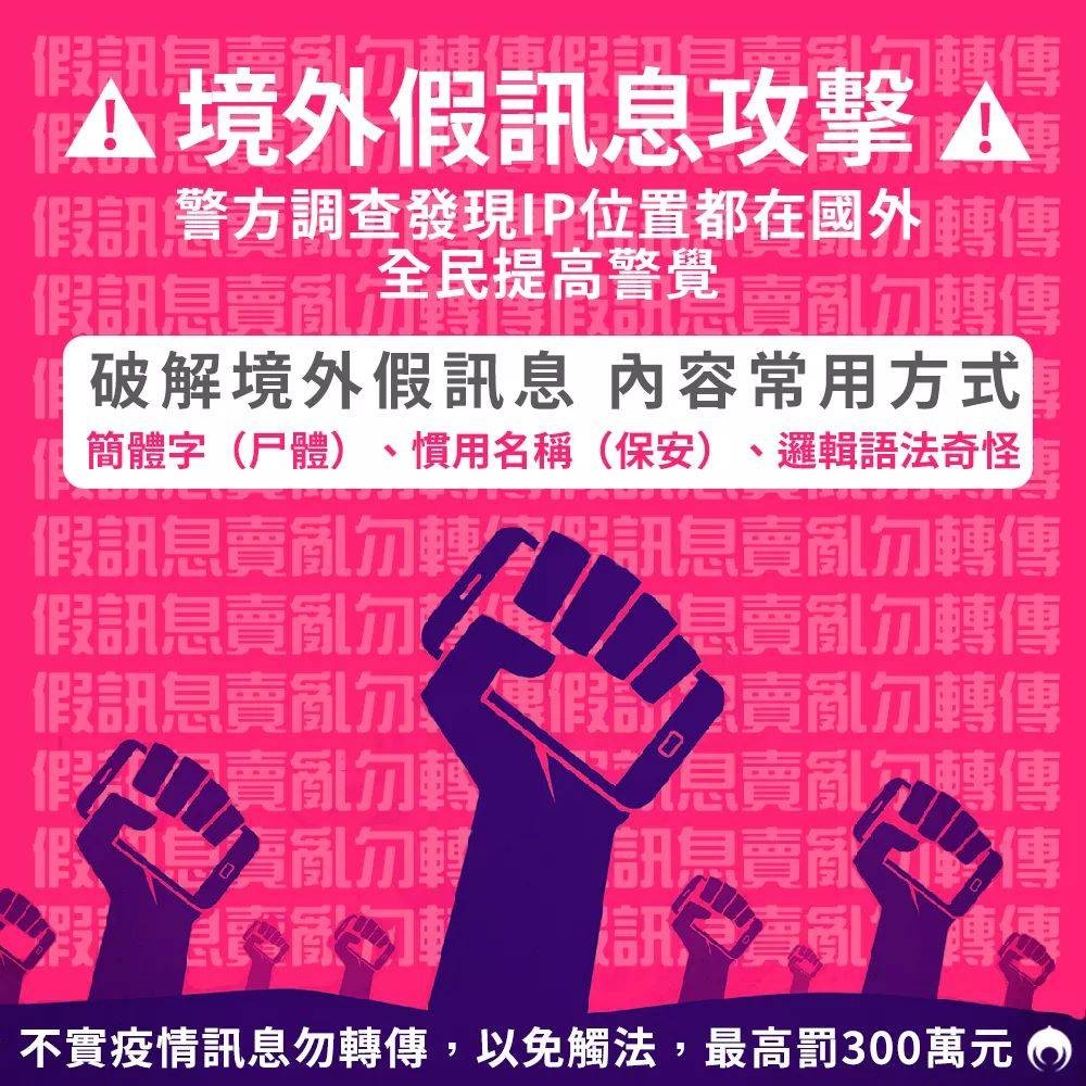 ▲刑事局1天接獲18件新冠肺炎假疫情謠言檢舉，警方清查發現多來自對岸網軍。（圖／記者張君豪翻攝）