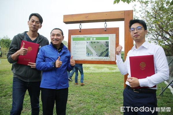 ▲ 綠化圓與方景觀設計主軸 青年發揮創意改造五股垃圾山。（圖／新北市景觀處提供）