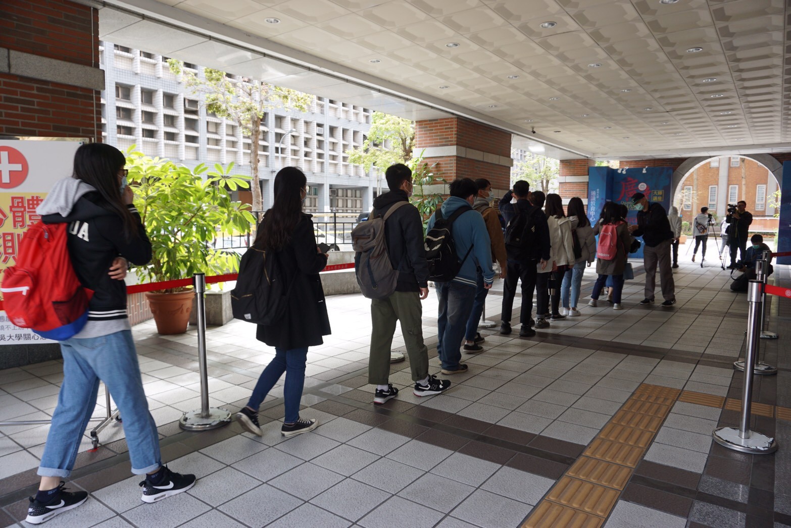 ▲▼東吳大學開學日防疫。（圖／東吳大學提供）