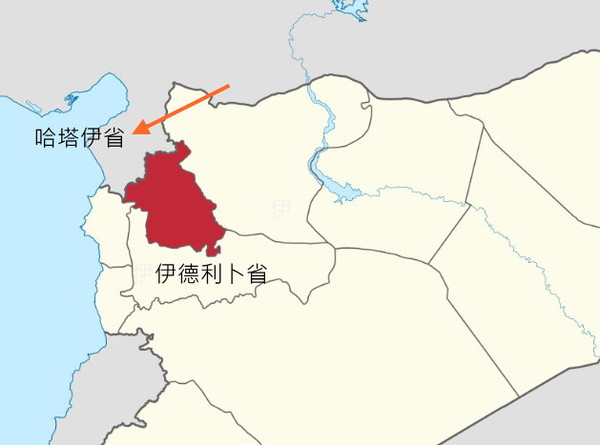 伊德利卜省與哈塔伊省位置圖。（圖／取自Google地圖）