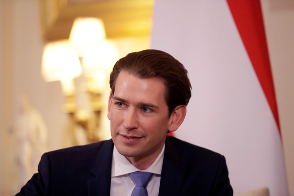 ▲Austrian Chancellor Sebastian Kurz at Downing Street in London奧地利總理庫爾茨。（圖／路透）