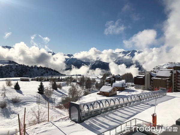▲Club Med Alpe d`Huez,法國阿普杜耶茲,阿爾卑斯山,滑雪,雪山,滑雪旅遊。（圖／記者陳涵茵攝）