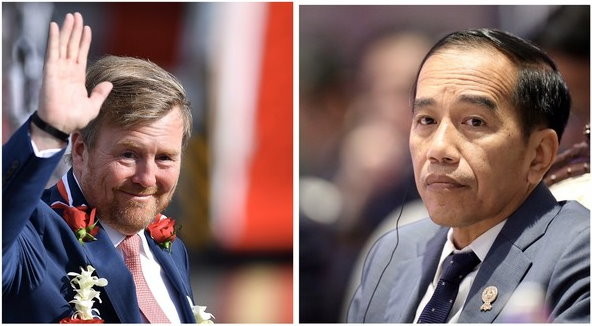 ▲荷蘭國王威廉・亞歷山大（Willem Alexander）（左）、印尼總統佐科威（Joko Widodo）（右）。（圖／路透）