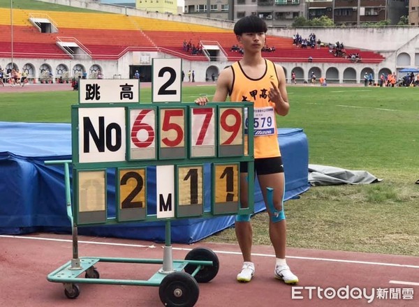▲▼青年盃，高男跳高，顏聖學（橘）、傅兆玄             。（圖／記者謝孟儒攝）