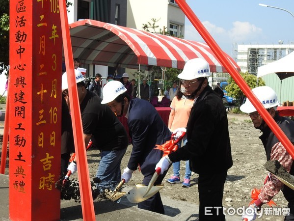 ▲▼ 南投縣政府今天在埔里鎮大湳農村區土地重劃區，動工興建綠建築多功能活動中心。（圖／記者張弘昌攝）