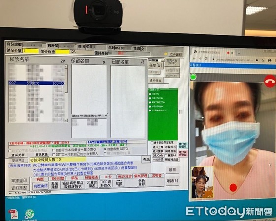 ▲台南市立安南醫院加護病房，運用平板電腦及通訊軟體，提供視訊探病服務。（圖／記者林悅翻攝，下同）