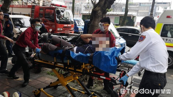 ▲台北市永吉路一處地下室裝潢施工，有4名工人受傷。（圖／記者黃彥傑攝）