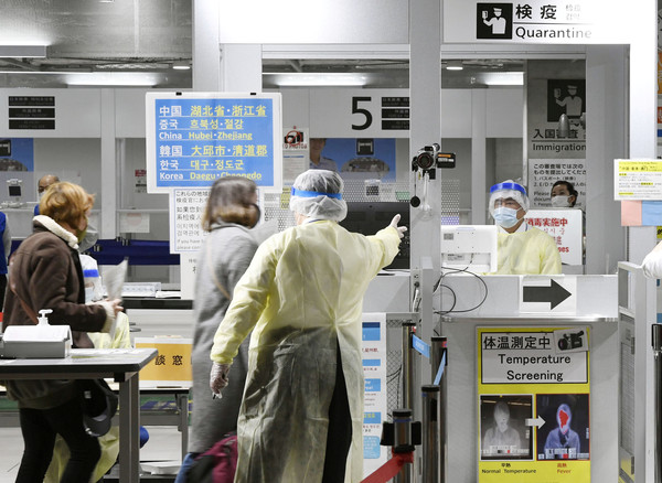 日本機場防疫 。（圖／路透）