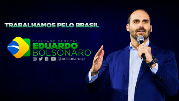 ▲▼巴西總統波索納洛的兒子，愛德華多•波索納洛（Eduardo Bolsonaro）。（圖／翻攝自Eduardo Bolsonaro twitter）