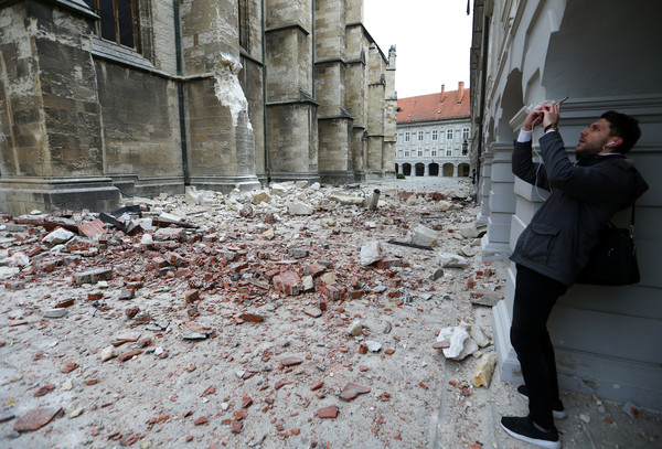▲▼ 克羅埃西亞22日發生規模5.3、5.0地震。（圖／路透）