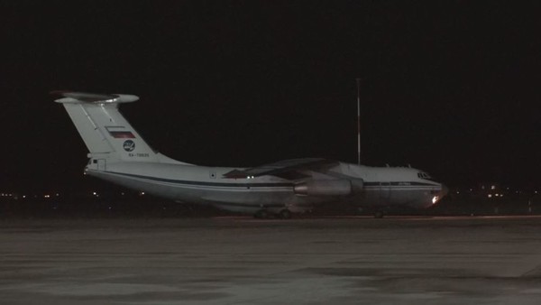 ▲俄軍出動的伊爾-76運輸機陸續抵達義大利。（圖／翻攝環球時報）