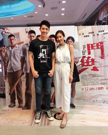 吳岳擎演出的《鬥魚》上映時，蔡沁妍不但在IG替男友宣傳，也三度到戲院購票支持。（圖／報系資料庫）