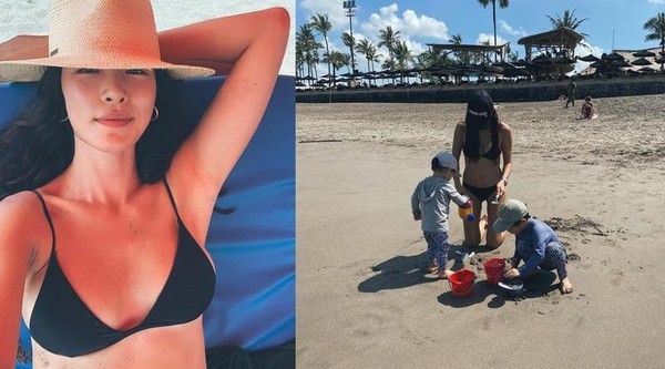 韓國女星嘉熙長住印尼峇里島，日前上傳帶兒子到沙灘玩耍的照片被網友抨擊。（翻攝嘉熙IG）