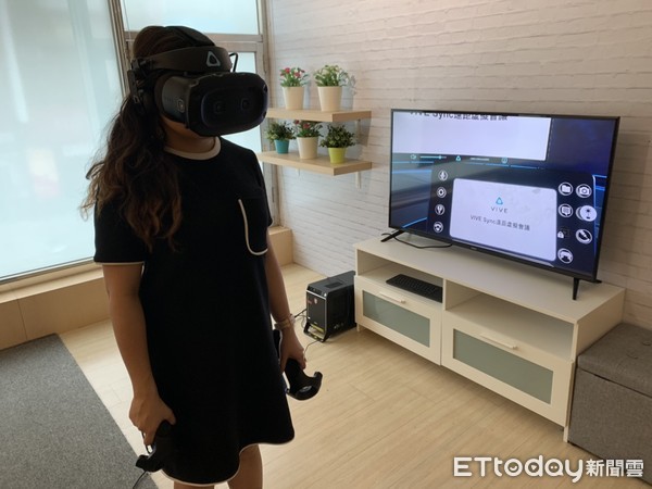 ▲宏達電「VIVE Sync預覽版」搶先體驗　打造3D虛擬人偶參與VR會議。（圖／記者姚惠茹攝）